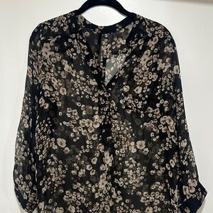 Bella Dahl Black Floral Blouse 0029